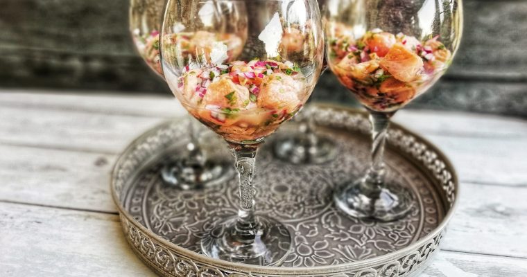 Test Valley trout ceviche