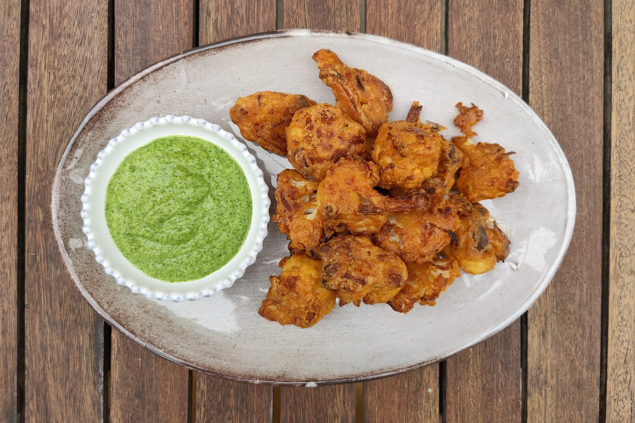 Ovenbaked crispy cauliflower bhajis Susie's Kitchen